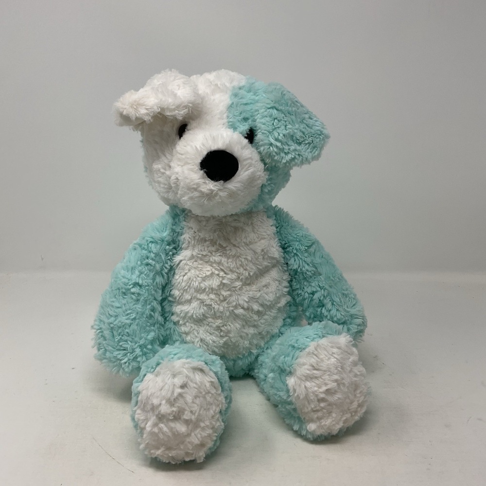 Manhattan Toys Best Friends Billie Hound Dog Blue White Plush Stuffed Animal Toy